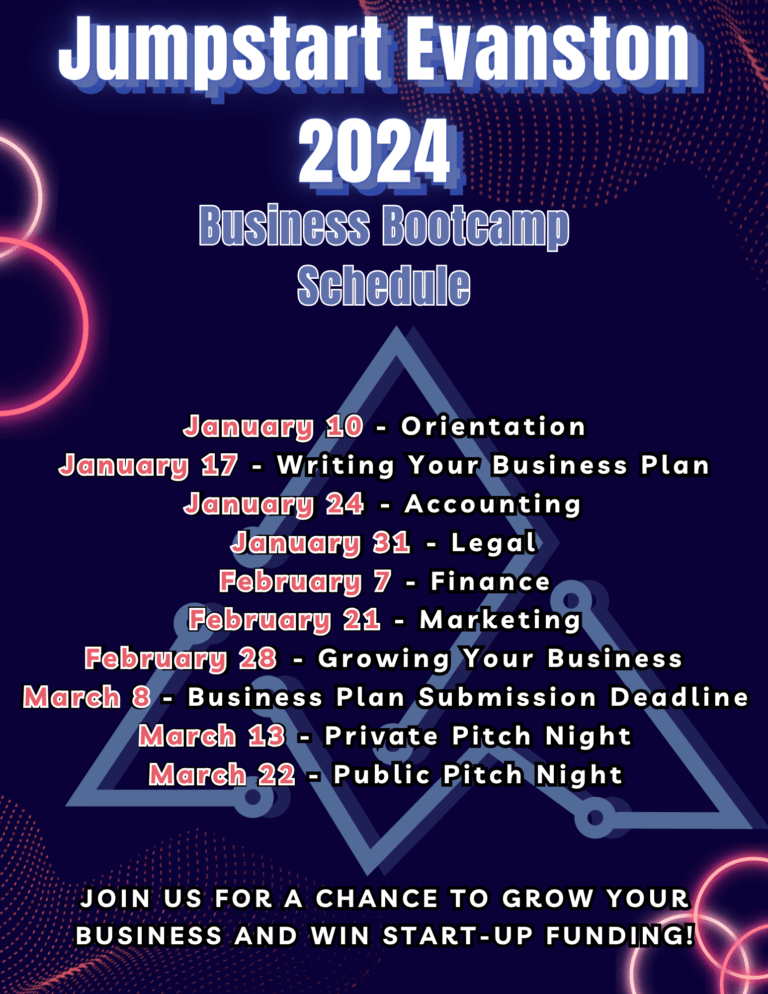 2024 Jumpstart Evanston poster of the 2024 schedule